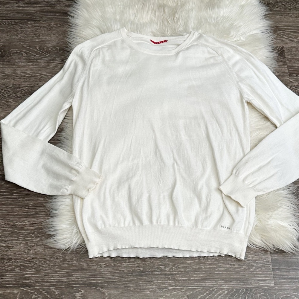 PRADA Mens Cahsmere Blend Sweater Jumper Size IT 56 US XL Luxury Knitwear